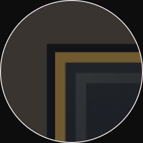 Close crop of a Teamfight Tactics panel corner: layered bevel, tight radius.