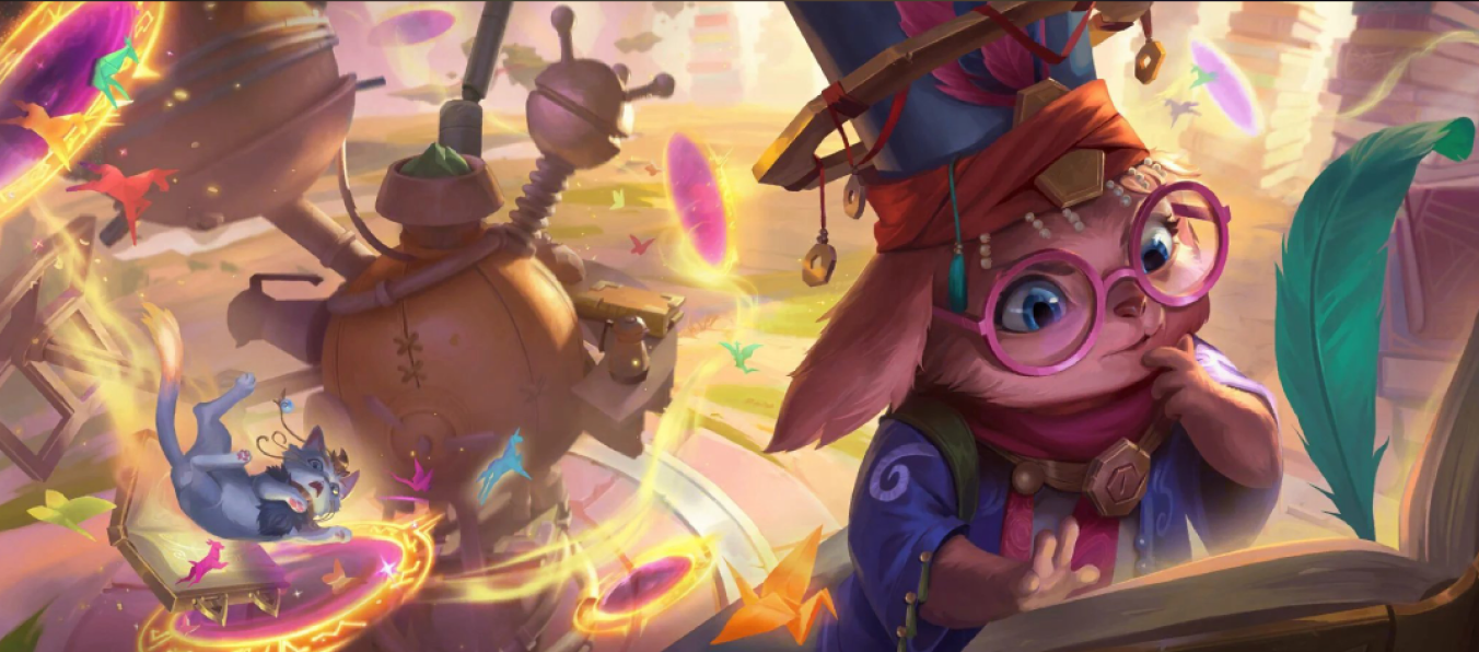 Norra with her companions, surrounded by trinkets and memory-objects pulled from her past.